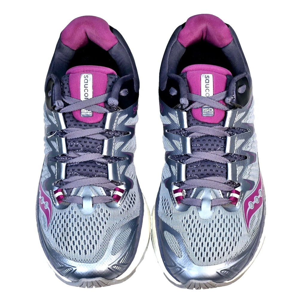Saucony Women's Triumph ISO 4 Size 6.5 Running Shoes Fog Grey Purple S10413-1 - Picture 5 of 9